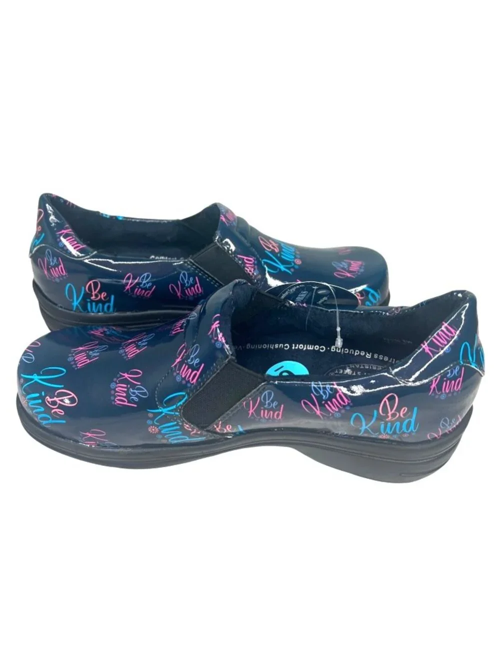 Easy Works Be Kind Clogs 6W Navy Pink Slip Resistant Nursing Comfort Shoes - Picture 10 of 14